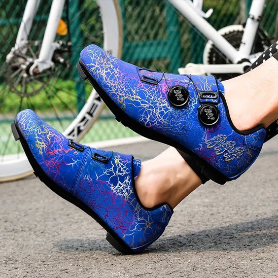 Chaussure velo route  bleue